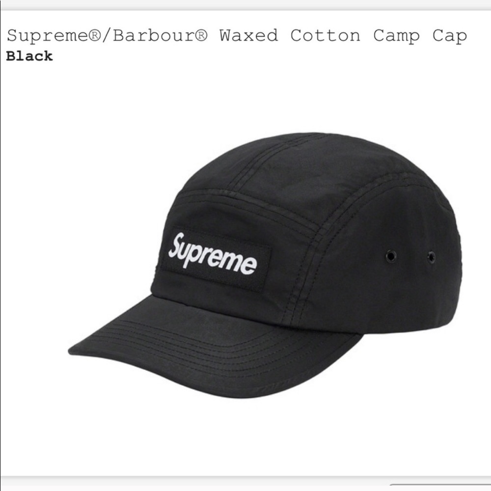 Sold Supreme Barbour Waxed Cotton Camp Cap🆕 - Picture 1 of 11